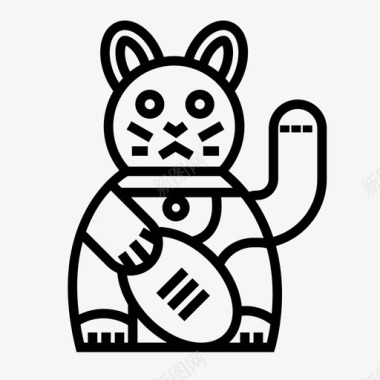 日本猫幸运猫图标图标