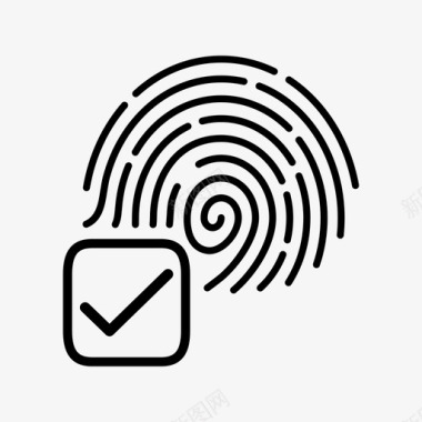 指纹调查指纹保护指纹识别器图标图标