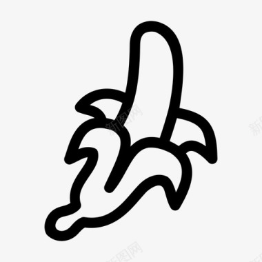 香蕉水果芭蕉图标图标