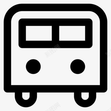 公共交通公共汽车自驾车图标图标