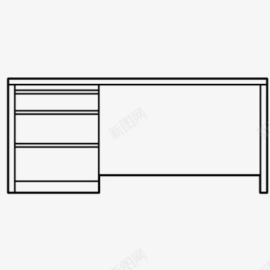 号柜台书桌柜台家具图标图标