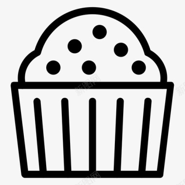 杯形蛋糕杯子蛋糕面包店图标图标