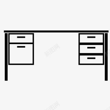 懒人书桌书桌柜台家具图标图标