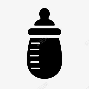 婴儿奶瓶儿童可爱图标图标
