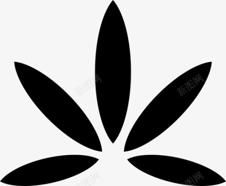 毒品大麻毒品树叶图标图标