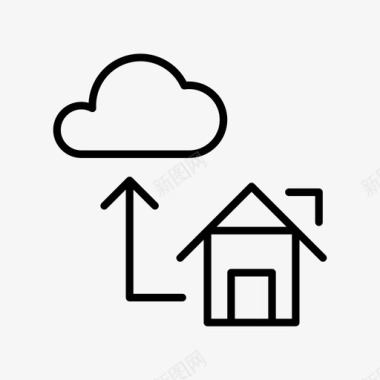 云服务器家庭云数据服务器图标图标