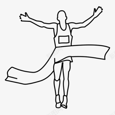 马拉松运动员马拉松运动跑马拉松图标图标