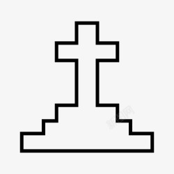 教会山加略山十字架基督基督徒图标高清图片