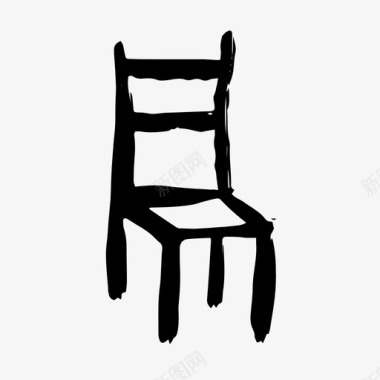 椅子手绘油漆图标图标