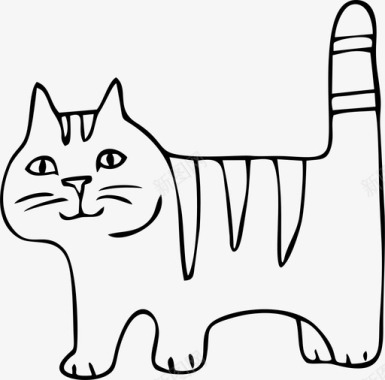 手绘猫掌猫手绘动物图标图标