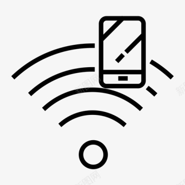 矢量线路wifi服务连接设备图标图标