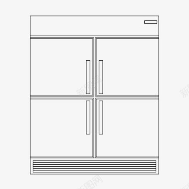 两门冰箱冰箱电器建筑图标图标