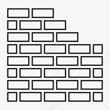 古建砖墙砖墙建筑图标图标