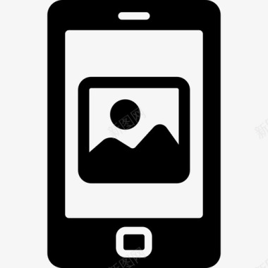 手机屏幕技术智能手机上的照片图标图标