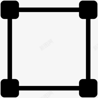 方形工具绘制正方形图形应用程序填充图标图标