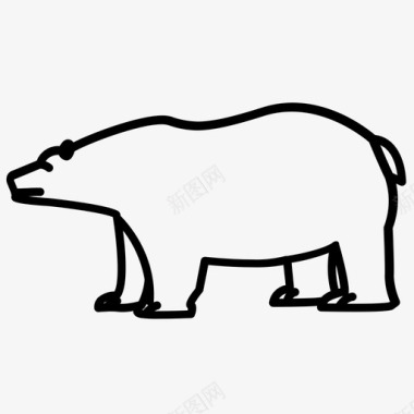 北极熊体食肉熊岛熊图标图标