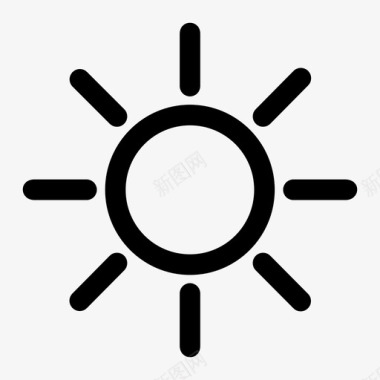 太阳烈日夏天图标图标