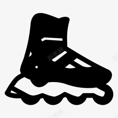 溜冰鞋溜冰滑雪图标图标