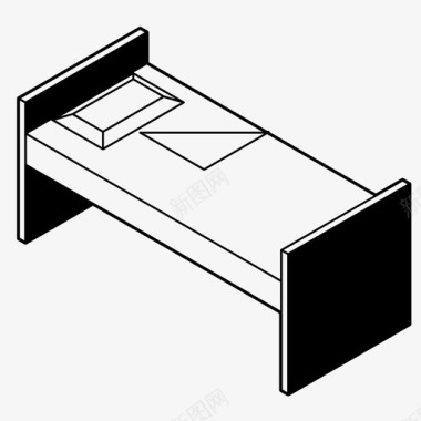 双人藤椅床卧室宿舍图标图标