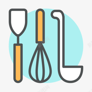 餐具器皿食物&器皿－餐具图标