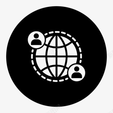 全球用户全球联系人全球合作伙伴关系图标图标