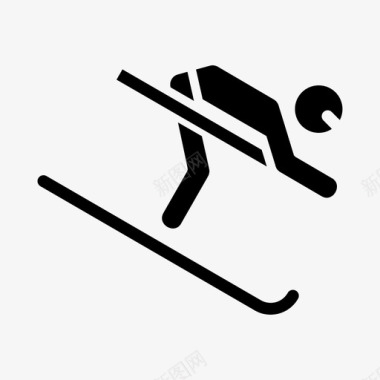 运动会高山滑雪运动会奥运会图标图标