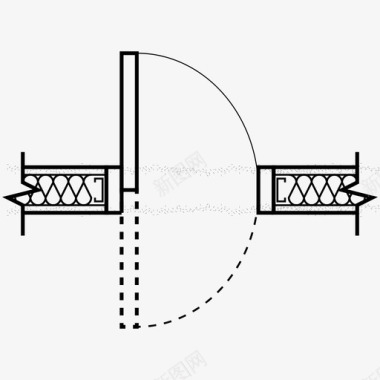 亭子平面图双动门建筑详图图标图标