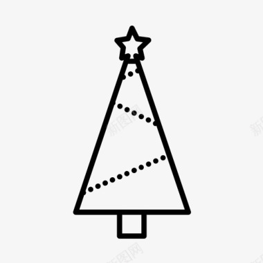 圣诞树针叶树装饰树图标图标