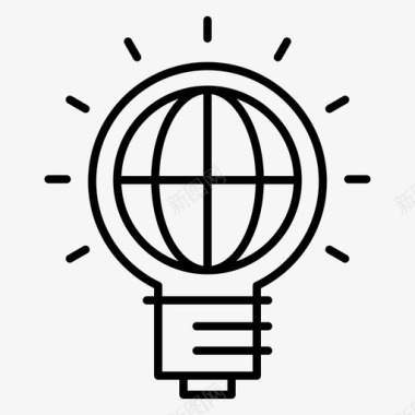 国际理念灯泡创意图标图标