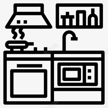 方太厨具标识厨房通风柜微波炉图标图标