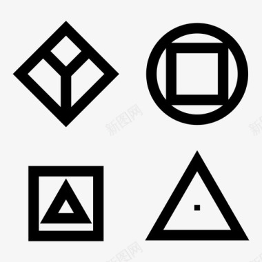 材料多样性几何图形图标图标