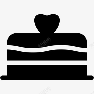结婚蛋糕情人节礼物爱情填充图标图标