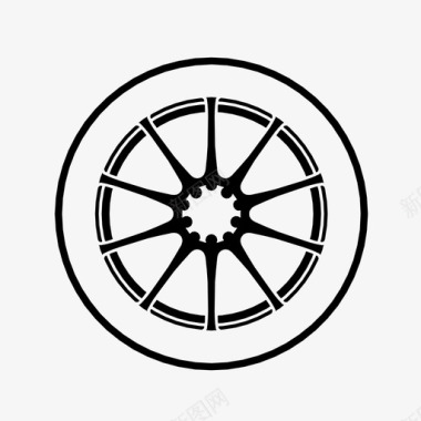 汽车车轮汽车轮胎定制图标图标