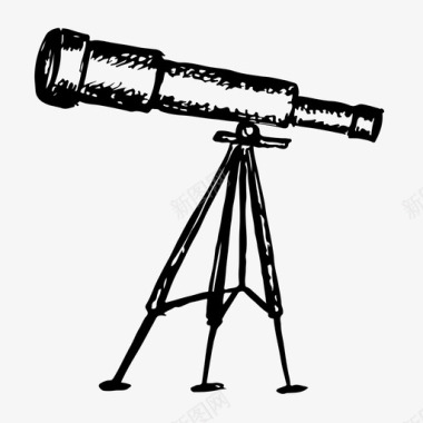 望远镜天文学天空图标图标