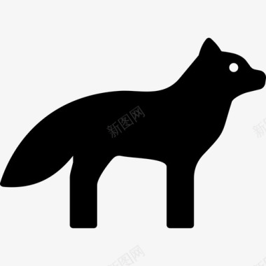红色收纳盒狐狸动物北极图标图标