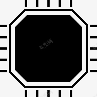 方形背景板方形处理器计算机设备和小工具图标图标