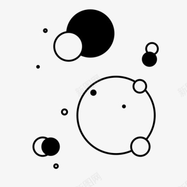 抽象圆点形式图标图标
