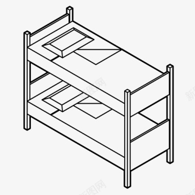 卧室床卧室双层床图标图标