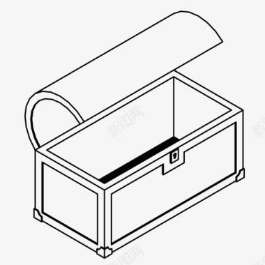 保险素材宝箱保险箱集装箱图标图标