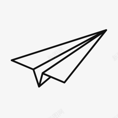 折纸纸飞机线路运输图标图标