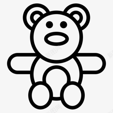 泰迪熊宝宝玩具图标图标