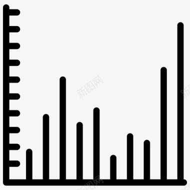 条形矢量图表条形图向上图标图标