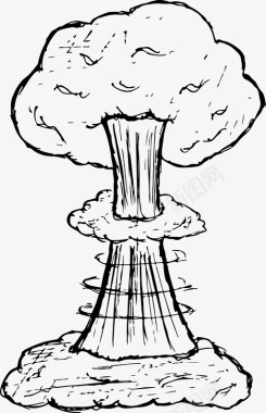 爆炸蘑菇云核武器图标图标