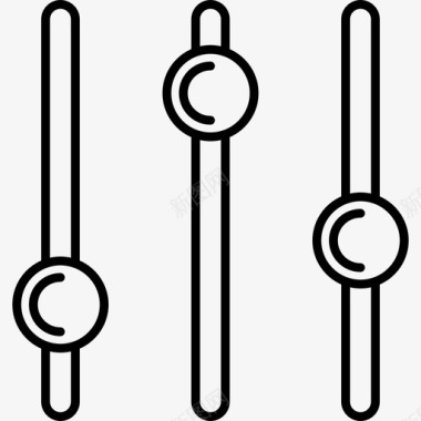 三个平衡杆接口音乐图标图标