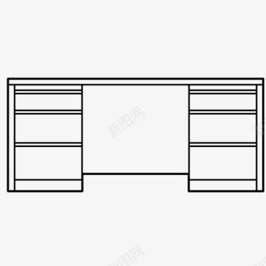 书桌PNG书桌柜台家具图标图标
