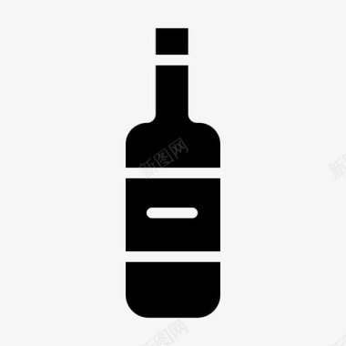 小屋酒瓶家居元素图标图标