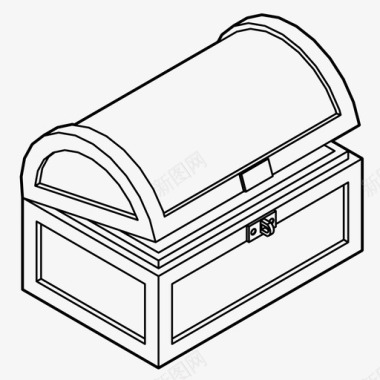 财富会谈宝箱保险箱集装箱图标图标