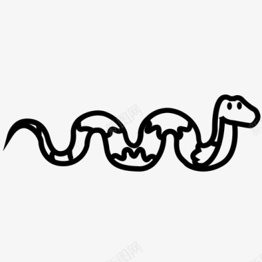 蛇身蟒蛇爬行动物图标图标
