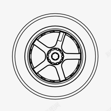 轮辋车轮汽车轮胎定制图标图标