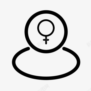 女性人物化身性别图标图标